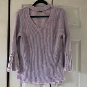 Primary Lilac Sweater with bell sleeves